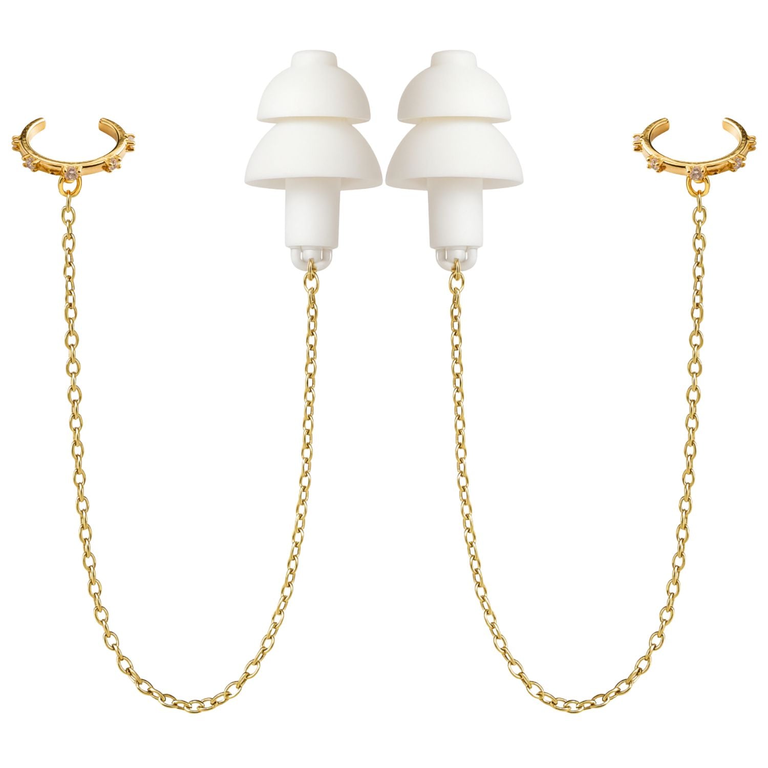 Earcuffs Voor Oordopjes (Clip) Goudkleurig