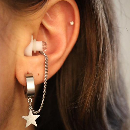 Boucles d'oreilles pour bouchons d'oreilles (pierres) couleur or