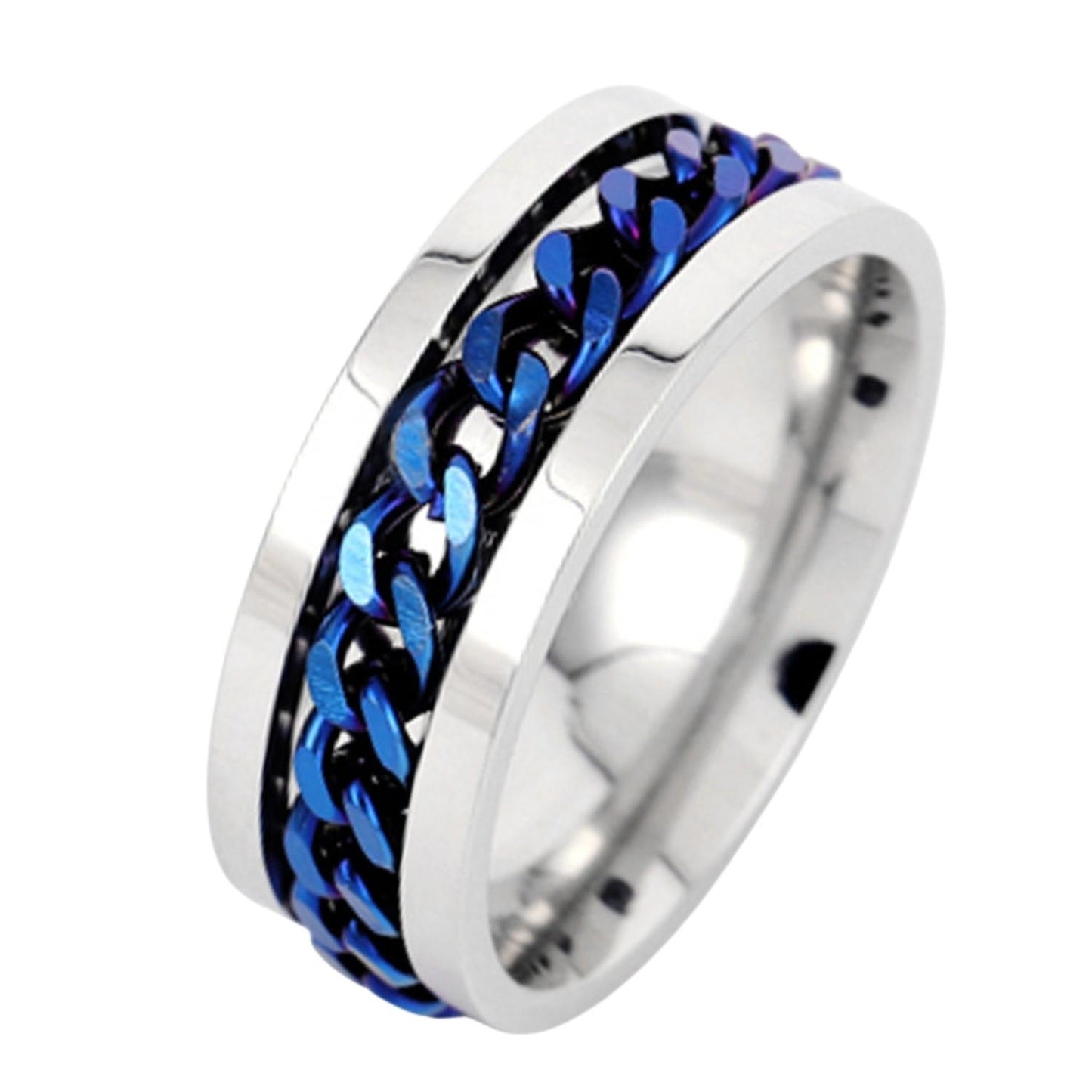 Anxiety Ring (Kettinkje) Blauwe ketting