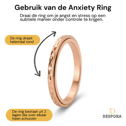Anxiety Ring (Flux) Rosé goud gebruik
