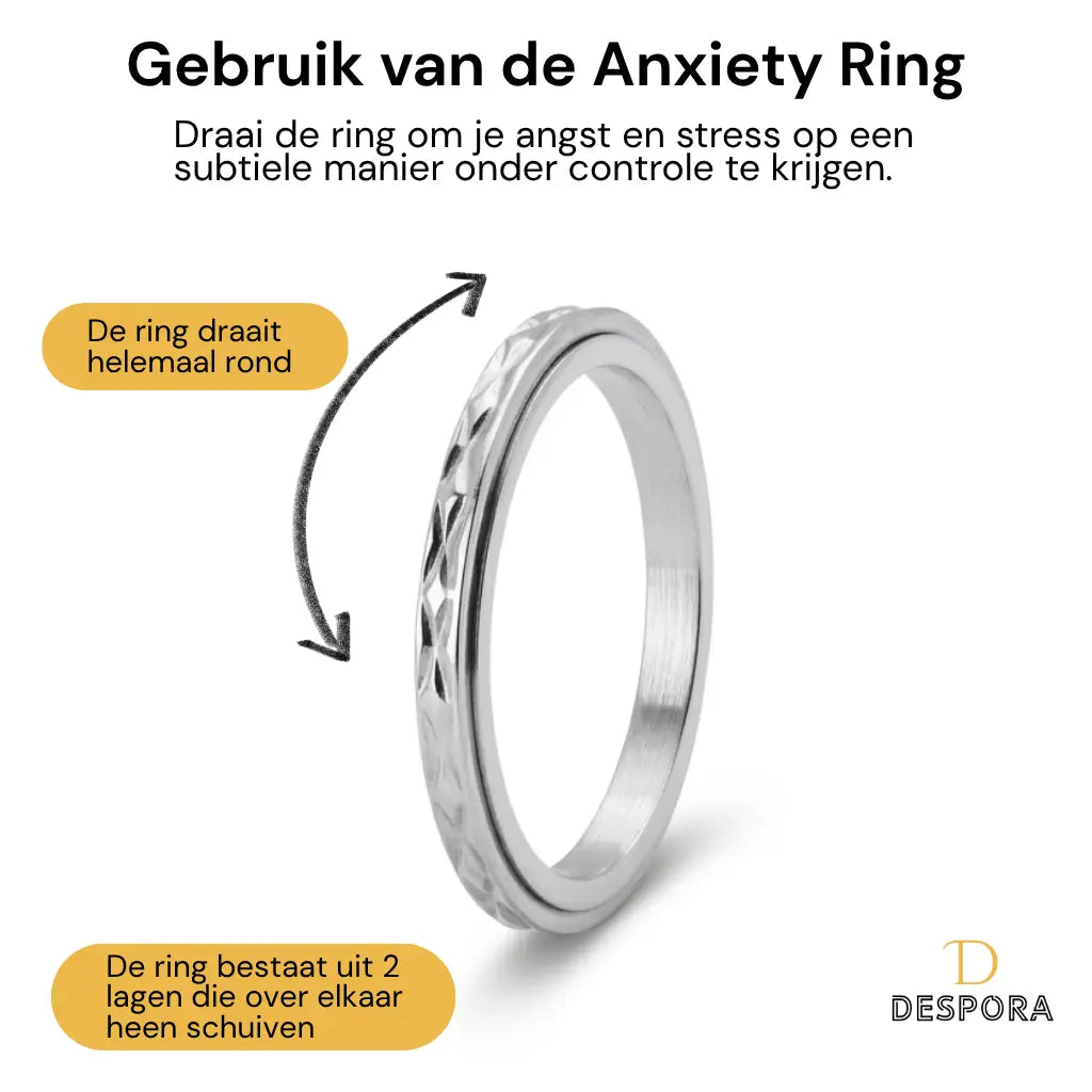Anxiety Ring (Flux) Zilver gebruik