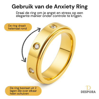 Anxiety ring (Zirkonia) Goud Gebruik