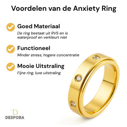 Anxiety ring (Zirkonia) Goud Voordelen