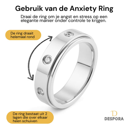 Anxiety ring (Zirkonia) Zilver Gebruik