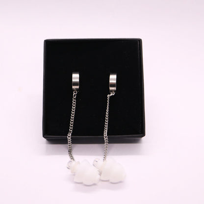 Earcuffs Voor Oordopjes Zilver RVS Sfeerbeeld