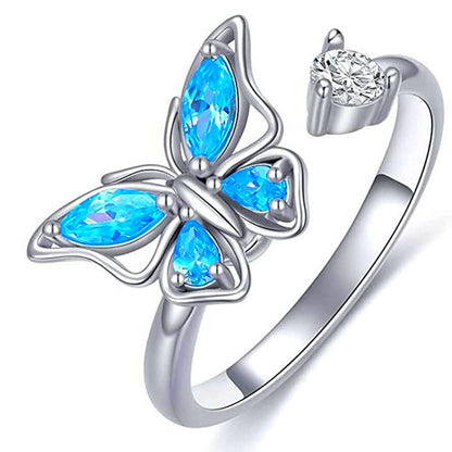 Anxiety Ring (Draairing Vlinder) Zilver 925