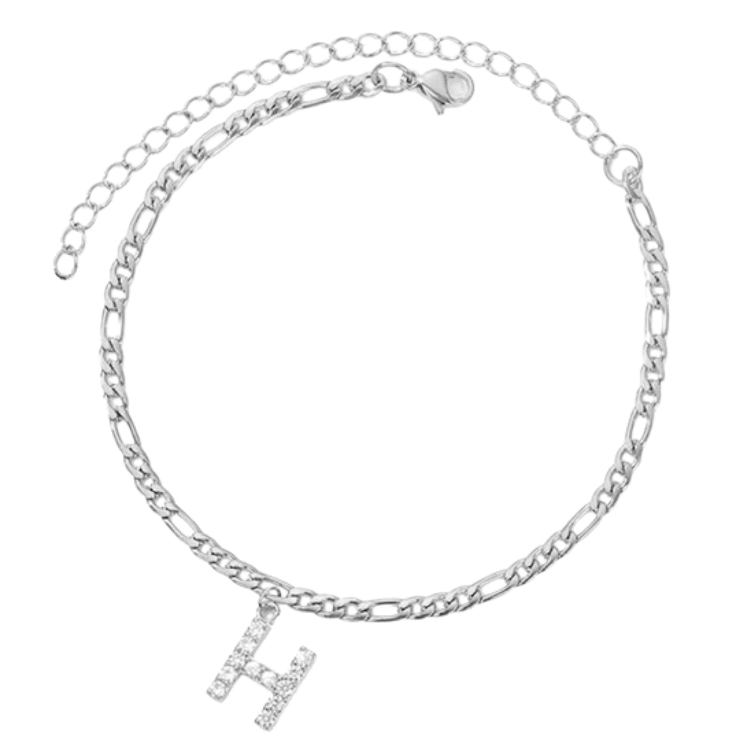 Enkelbandje zilver met letter H
